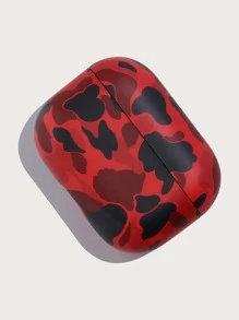 PC Sticker Camouflage Pattern Earphone Case - Red - View 2