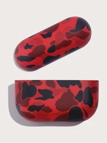 PC Sticker Camouflage Pattern Earphone Case - Red - View 3