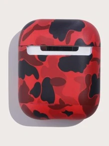 PC Sticker Camouflage Pattern Earphone Case - Red - View 6