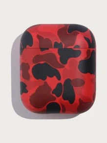 PC Sticker Camouflage Pattern Earphone Case - Red - View 8