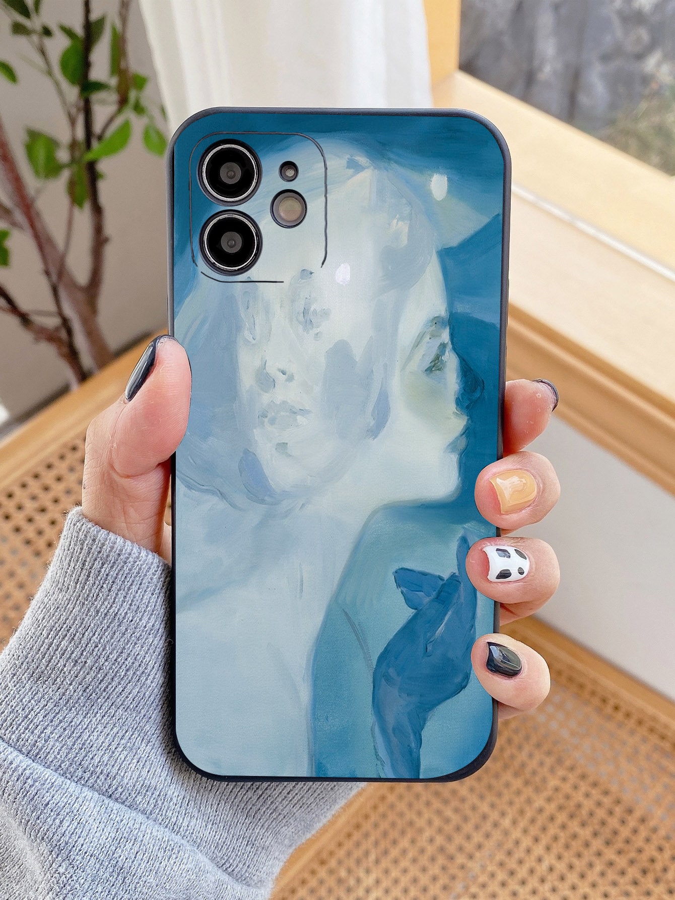 スマホケース 水彩 人物グラフィック Shein Japan