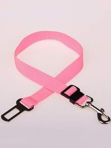 1pc pink Retractable Pet Car Seat Belt - Multicolor - View 2