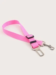 1pc pink Retractable Pet Car Seat Belt - Multicolor - View 3