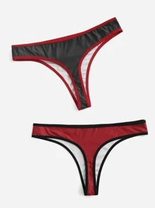 ROMWE 2 Paquetes de Bragas con Estampado de Leopardo - Multicolor - Ver 2