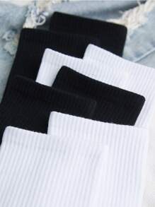 4pairs Men Men Solid Crew Socks