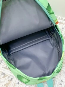 Niñas Mochila clásica con dibujos animados con patrón de aguacate - Verde - Ver 6