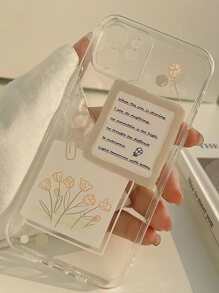 Funda floral transparente para teléfono compatible con iPhone15/15Plus/15Pro/15Promax - Multicolor - Ver 1