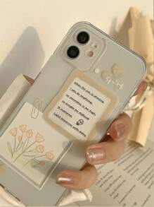 Funda floral transparente para teléfono compatible con iPhone15/15Plus/15Pro/15Promax - Multicolor - Ver 2