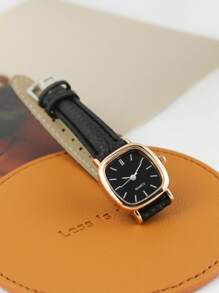 Đồng hồ thạch anh con trỏ vuông - màu đen - Xem 3