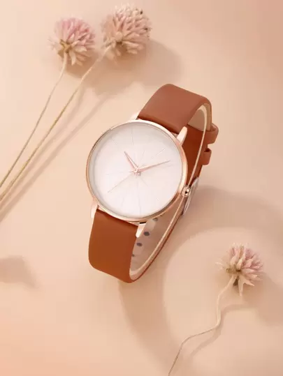 LUCKYFOX 圆形指针石英表作为返校学生的礼物