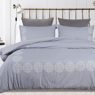 Graphic Print Duvet Cover Set Without Filler