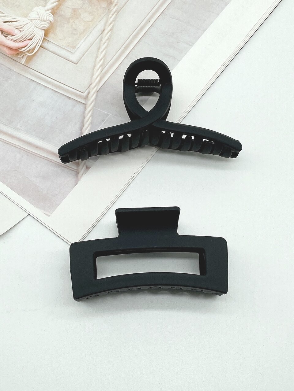 2pcs Large Hair Claw Casual Claw Clips Hair Clips Hair Jaw Clip Hair Clamps Hair Clutch Hair Claw Clip, School Stuff, College Fall Winter Hair Accessories For Women For Vacation Outfits Woman Summer Outfits, Travel, Birthday