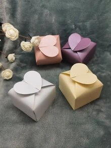 10pcs Heart Decor Random Color Candy Box - Multicolor - View 5