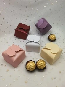 10pcs Heart Decor Random Color Candy Box - Multicolor - View 6