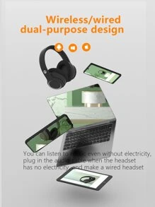 Active Noise-Proof Wireless Headset - Black - View 7