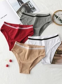 4pack Stripe Tape Seamless Panty Set