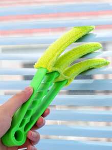 1pc Random Color Microfiber Removable Washable Cleaning Brush Clip Household Duster Window Leaves Blinds Cleaner Brushes Tool - Multicolor - View 1
