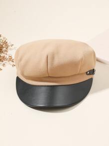 Buckle Detail Baker Boy Cap - Multicolor - View 2