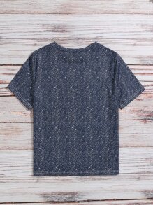 SHEIN LUNE 人物和字母圖案T恤