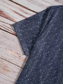 SHEIN LUNE 人物和字母圖案T恤