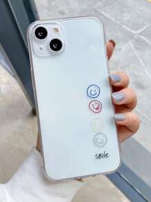 卡通臉透明手機殼 - 無色 - 查看 1