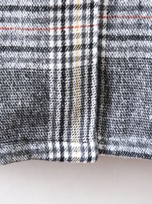 小女童威爾斯親王格紋西裝領雙排釦花呢外套 - 灰色 - 查看 3