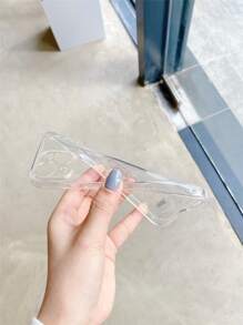 卡通臉透明手機殼 - 無色 - 查看 3