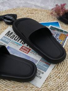 Minimalist Wide Fit Slides - Black - View 5