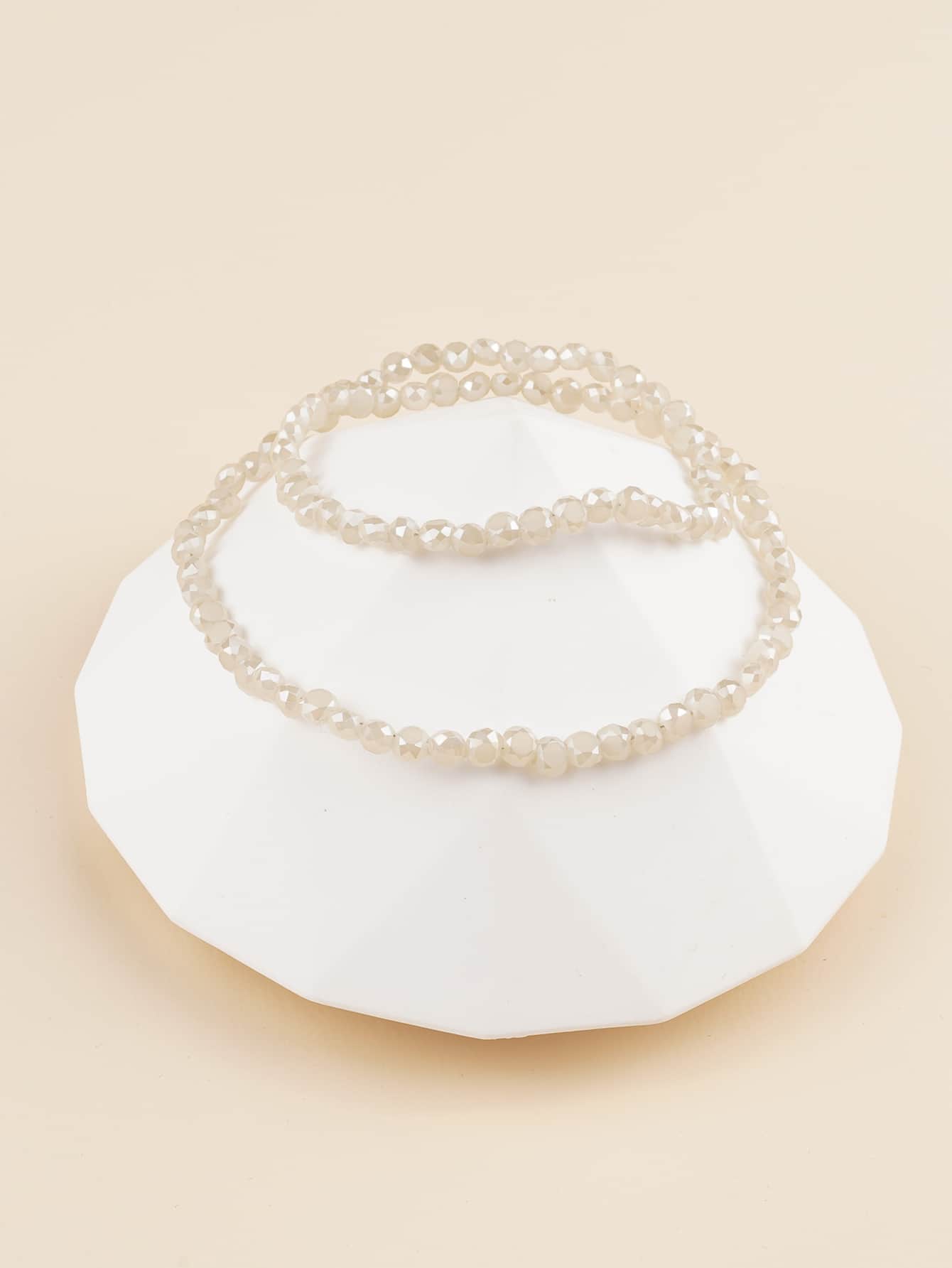 Accessoire de bijoux DIY géométrique perle - Beige - Voir 1