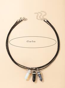 3入組石頭吊墜項鍊 - 彩色 - 查看 7