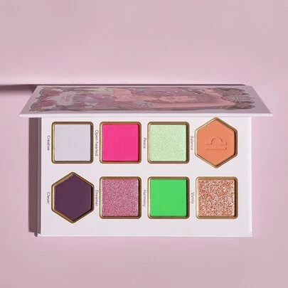 SHEGLAM Loving Libra Palette 8 色閃光金屬霧面眼影盤粉色綠色藍色閃亮閃光高色素持久可混合專業眼影藍色眼影 品牌 美容 化妝 化妝品 適合女性與女孩 完美搭配夏季春季 Y2K 時尚 流行 生日 母親節禮物 假期 派對準備就緒 最佳顏色