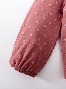 嬰兒圓點荷葉邊上衣和緊身打底褲和髮箍