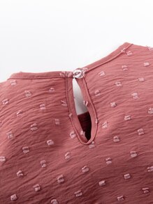 嬰兒圓點荷葉邊上衣和緊身打底褲和髮箍