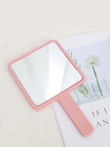 Portable Handheld Makeup Mirror - Pink - View 4