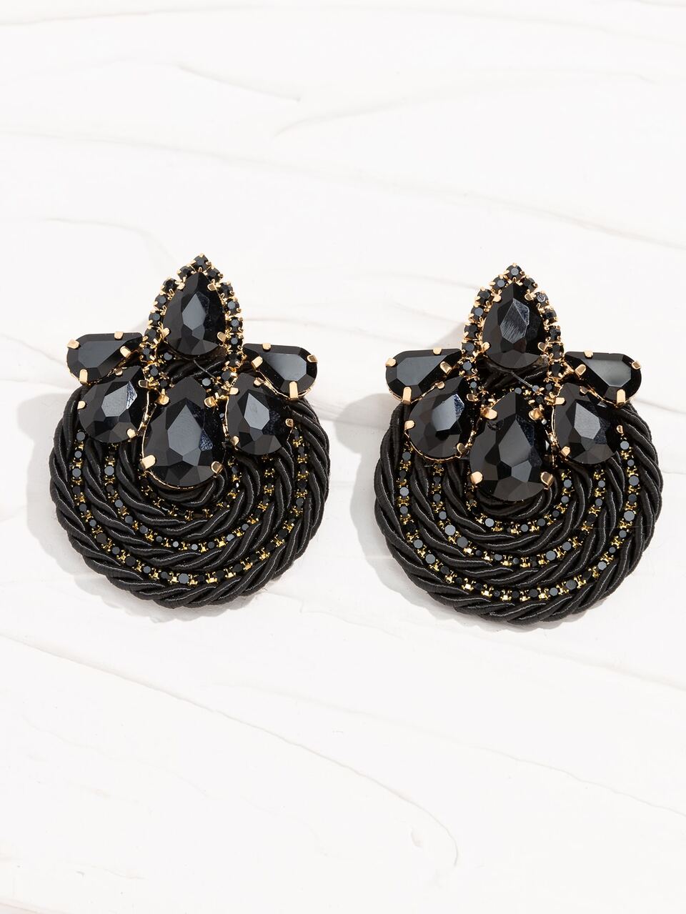 Rhinestone Decor Stud Earrings
