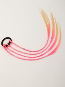 街頭編織假髮髮圈 - 粉色 - 查看 2