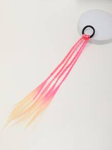 街頭編織假髮髮圈 - 粉色 - 查看 4