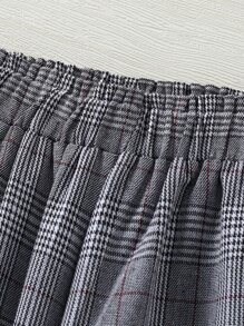 女孩字母圖案吊帶上衣和威爾斯親王格紋長褲 - 彩色 - 查看 5