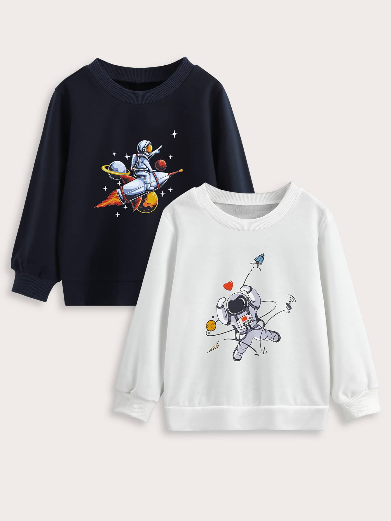 Áo nỉ bé trai Hoạt hình Giải trí - Đen và trắng - Xem 1