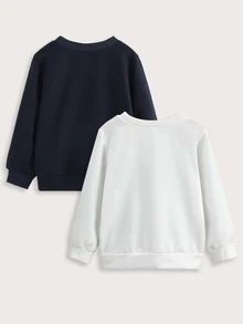 Áo nỉ bé trai Hoạt hình Giải trí - Đen và trắng - Xem 2