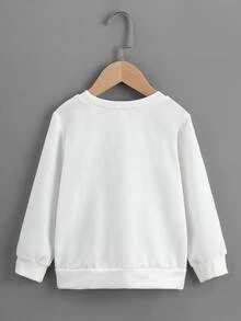 Áo nỉ bé trai Hoạt hình Giải trí - Đen và trắng - Xem 6