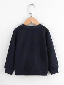 Áo nỉ bé trai Hoạt hình Giải trí - Đen và trắng - Xem 7