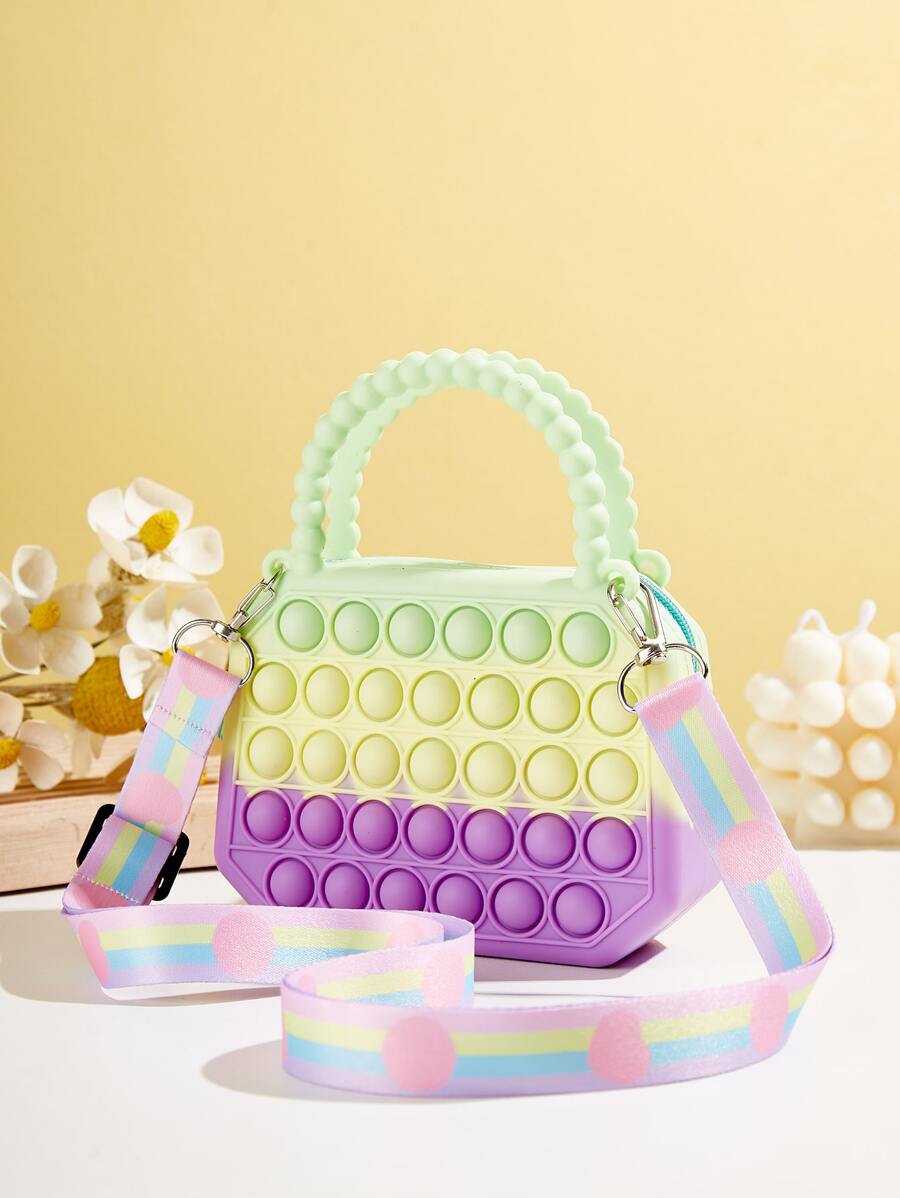 Niñas Bolso cartera de color combinado burbuja - Multicolor - Ver 1