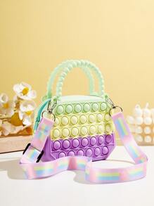 Niñas Bolso cartera de color combinado burbuja - Multicolor - Ver 2