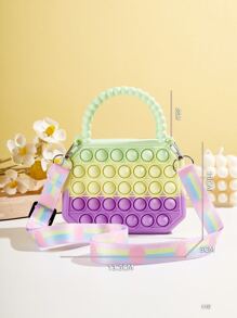 Niñas Bolso cartera de color combinado burbuja - Multicolor - Ver 4