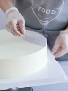 5pcs, Cake Scrapers - Transparent Plastic Curved Soft Scrapers for DIY Baking and Cake Making - Kitchen Gadgets and Accessories - White - View 2