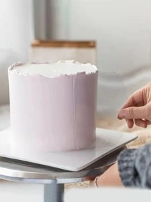 5pcs, Cake Scrapers - Transparent Plastic Curved Soft Scrapers for DIY Baking and Cake Making - Kitchen Gadgets and Accessories - White - View 3