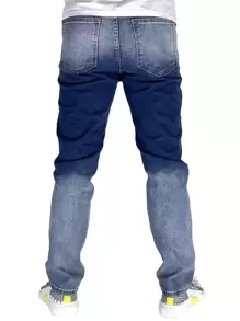 Guys Washed Ripped Jeans - Dark Wash - View 2
