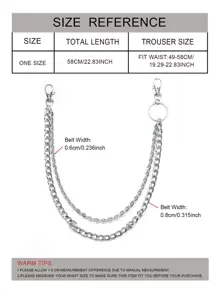 街头风单件装女士叠层裤链万圣节夏季、学校秋季、秋季、万圣节 - 銀色 - 查看 4