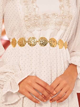 حزام خصر متدلي بسلسلة وتصميم دائري بوهيمي